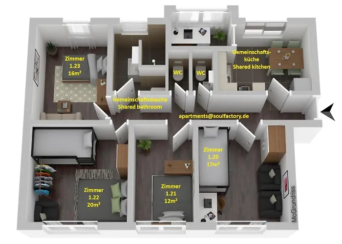 Accommodatie bij particulieren Soulfactory Budget